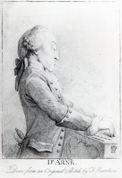 Thomas Augustine Arne by Francesco Bartolozzi